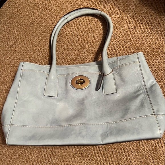 Handbags - Coach light blue tote